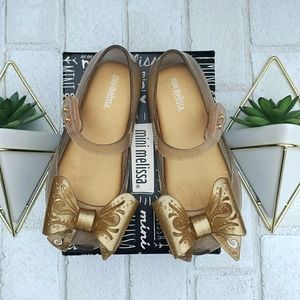 Girls Mini Melissa UltraGirl IX Glass Gold Size 10
